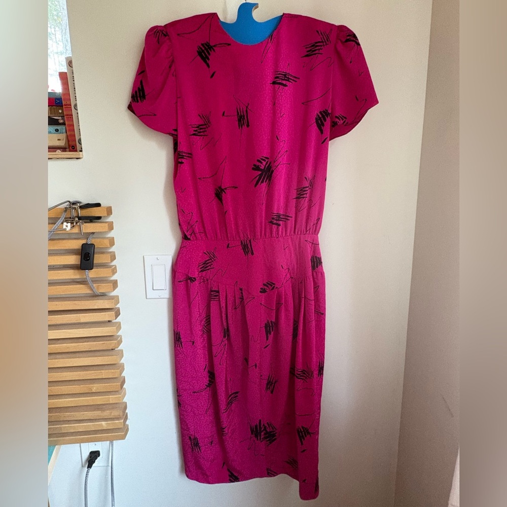 Liz Claiborne Pink Retro Vintages 80s Dress